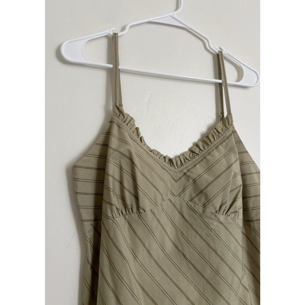 Green Vintage Isaac Mizrahi for Target Silk Blend Striped Tank Top M - Picture 2 of 4